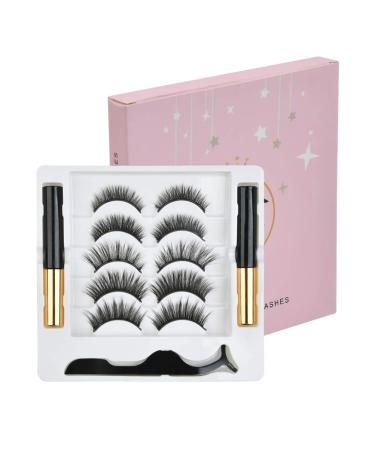 ATPWON Magnetic False Eyelashes Set with Magnetic Eyeliner False Magnetic Eyelashes Eyeliner Set
