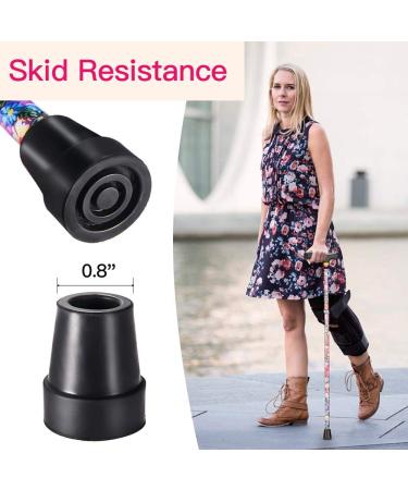 LIXIANG Folding Walking Cane - 5-Level Height Adjustable for Men & Women - Rosy Floral Printing - Buy Online on GoSupps.com