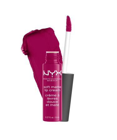 NYX PROFESSIONAL MAKEUP Soft Matte Lip Cream Lightweight Liquid Lipstick - Madrid (Cranberry Red) MADRID 0.27 Fl Oz (Pack of 1)