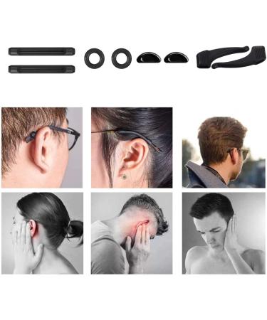 Yoosso 24 Pairs Anti-Slip Silicone Glasses Holders - Elastic Ear Pads & Hooks for Reading Glasses & Sunglasses - Black White Gray Brown - Buy Online on GoSupps.com
