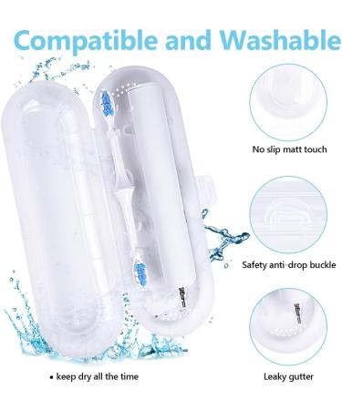 Uraqt Travel Protective Cover for Electric Toothbrush & Replacement Brush Heads - Compatible with Oral B & Philips - 3 Transparent Smooth Cases - Buy Online on GoSupps.com