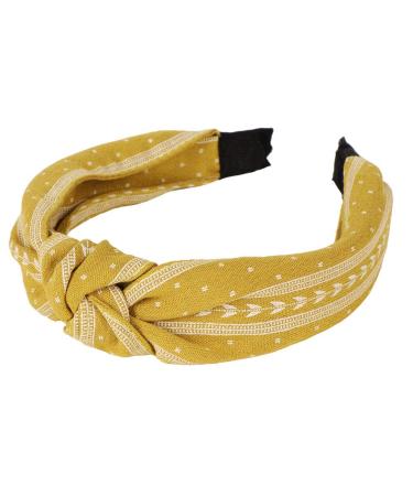 Amorar Vintage Hair Headband for Women - Fabric Turban Hairband with Knot - Wide Hair Accessories for Yoga - Black - Buy Online on GoSupps.com