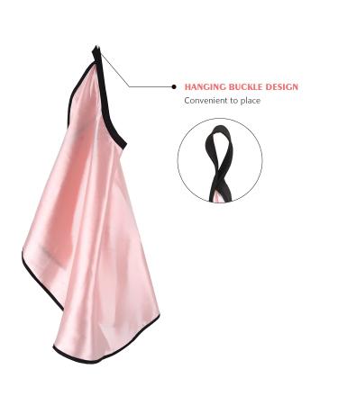 Noverlife Pink Satin Makeup Cape | Lightweight Shorty Smock for Hairdressers & Beauty Artists | Silky Haircut Shawl for Salons - Buy Online on GoSupps.com