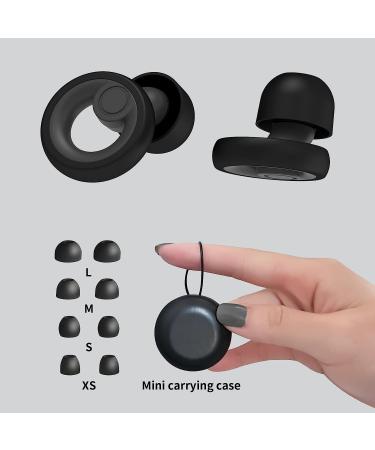 Jayine Noise Cancelling Ear Plugs for Sleep, Concerts, Work -30dB Silicone Earplugs with 8 Size Eartips & Small Box - Dark Gray + Black - Buy Online on GoSupps.com