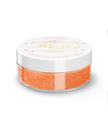 MARBLERS Cosmetic Grade Glittery Mica Powder Tangerine Jelly 0.14oz (4g) | Glica | Non-Toxic | Vegan | Cruelty-Free | Eyeshadow Nail Polish Nail Art | Festival Rave & Party Makeup | Body & Face Glittery Mica 4g Glica Tangerine Jelly