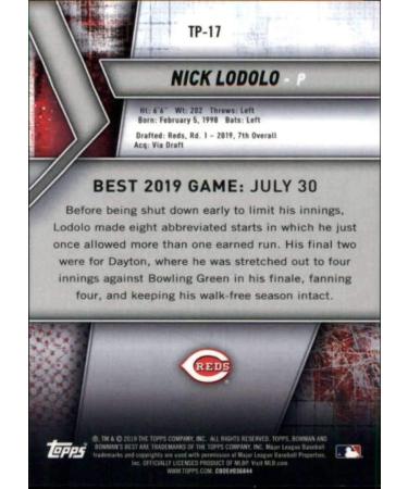 2019 Bowman's Best Nick Lodolo Atomic Refractor RC #TP-17 Cincinnati Reds - MLB Trading Card - Buy Online on GoSupps.com