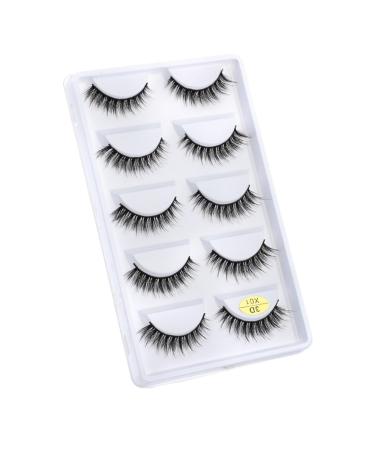 UAMOU Mink Eyelashes 10/50/100 Boxes Fluffy 3D Mink Lashes Makeup Natural Long Volume False Eyelashes Bulk Faux Cils Custom Cheerfully (Color : 5 Pairs X01 Size : 10 Boxes)
