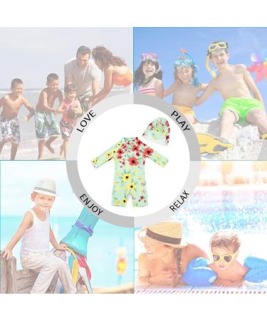 UPF 50+ Light Green Baby Girl One Piece Swimwear Suit with Sun Hat 9-12 Months - Buy Online on GoSupps.com