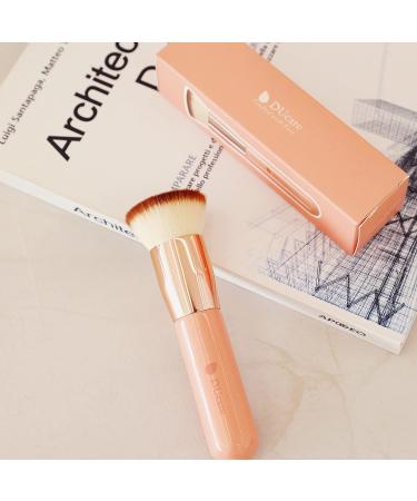 DUCare Flat Top Kabuki Foundation Brush - Professional Synthetic Makeup Tool for Liquid, Mineral Powder & Blending - Pink - Buy Online on GoSupps.com