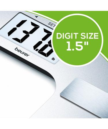 Beurer BF130 Body Fat Analyzer BMI Digital Bathroom Scale - Multi-User Recognition, XL Display, Silver - Buy Online on GoSupps.com