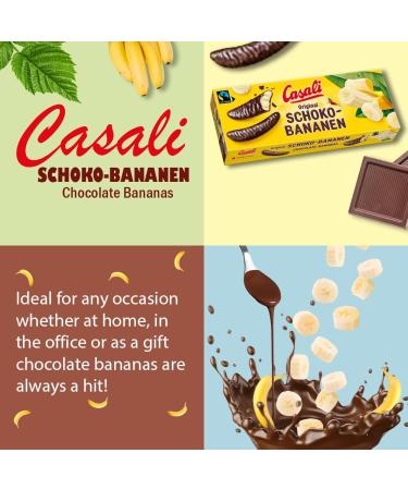  SORINA Casali Chocolate Bananas - Irresistible Chocolate Coated Banana Candies - 48 Pieces 600 g - 6x - Buy Online on GoSupps.com