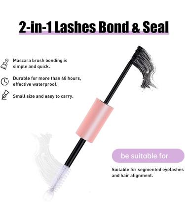 Eyelash Bond and Seal - Lash Cluster Extensions Glue - Dual-Ended Long Lasting Eyelash Extensions Adhesive Individual Lash Glue for Sensitive Eyes and Cluster Eyelash - Buy Online on GoSupps.com