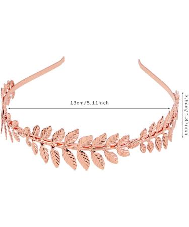 Vintage Roman Goddess Leaf Headband Fashion Gold Silver Rose Gold Ancient Cyan Leaf Hair Hoop Bridal Hair Crown for Party Prom Wedding - Buy Online on GoSupps.com
