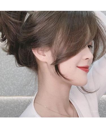 Clip On Bangs Human Hair Toppers Clip In Crown Toppers Hair For Women Straight Toupee Mid Part Wiglets Hairpieces for Mild Hair Loss Volume(Light Brown 25 cm) - Buy Online on GoSupps.com