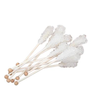 SIVIFOOD Rock Sugar Sticks - Natural Crystal Sugar on a Stick (10 Pieces) | Gourmet Sweetener for Tea & Desserts - Buy Online on GoSupps.com
