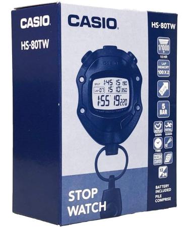 Buy Casio Collection Portable Stopwatch HS-80TW-1EF - Black 83x64x24mm | International Shipping Available - Buy Online on GoSupps.com