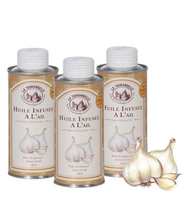 La Tourlandelle-garlic oil-intense delicious taste of fresh garlic for your meat your purees and marinades-250 ml-3-pack pack