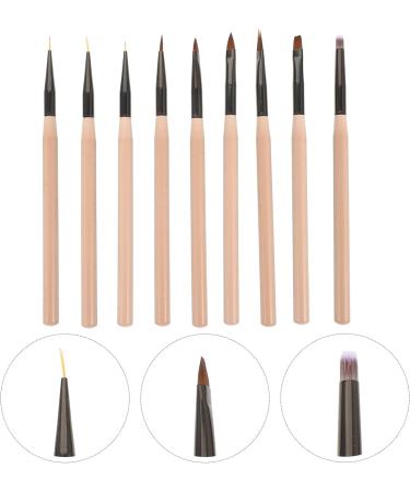 NOLITOY 9pcs Nail Art Liner Brushes Pens Nail Art Point Drill Drawing Brush Pen Manicure Tool Nail Art Design Dotting Pen Tools for DIY Manicure - Buy Online on GoSupps.com