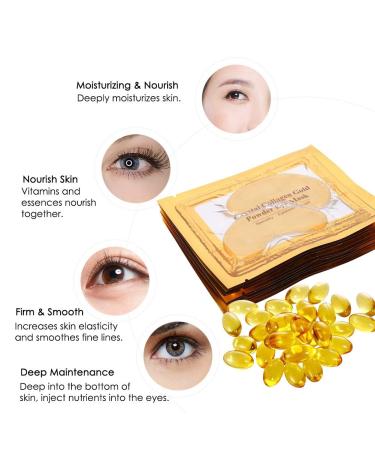 Sonew Gold Eye Mask - Dark Circle & Eye Bag Removal | Anti-aging Collagen Patches for Puffy Eyes - 10Pcs - Buy Online on GoSupps.com