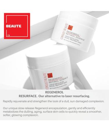 Consult Beaute - Regenerol - Retinol Exfoliating Facial Treatment Pads - Micro Exfoliation for Face - Smoother Glowing Skin - 60 Disposable Wipes (2Pack) - Buy Online on GoSupps.com