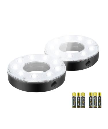 KINGTOP LED Golf Hole Lights with Lens Light Up Night Golf Putt-Putt Flag Cup Glow Lamp Glowing in The Dark Backyard Putting Green EZ Install Great for Golfing Party Camping Circle- CoolWhite- 2Pack - Buy Online on GoSupps.com