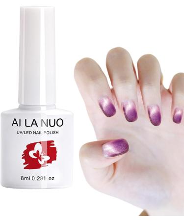 Shiny Nail Polish | Gel 0.28oz Quick Dry Magnetic Nail Gel Shiny Soak Off Nail Gel Long-Lasting Gel for Home Manicure Aezon 03 - Buy Online on GoSupps.com