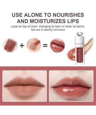 AOOWU Lip Glow Oil - Moisturizing Lip Plumper & Gloss | Hydrating Non-Sticky Formula for Smooth Youthful Lips - International Shipping Available - Buy Online on GoSupps.com