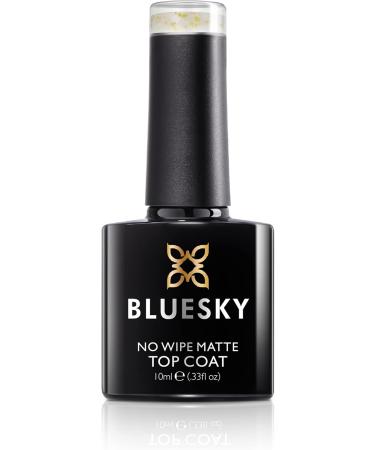 Bluesky Gel Nail Polish No Wipe Matte Flower Top Coat Clear with Gold and White flakest Matte Finish 10ml (Requires curing under UV/LED Lamp) Flower Matte - Buy Online on GoSupps.com