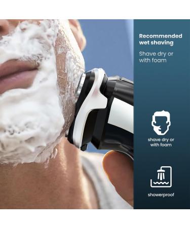 SweetLF Electric Razor for Men- New (Plus 3 Blades) IPX7 Waterproof Wet and Dry Use 120 Running Time Rechargeable Mens Electric Razor 2 Years Warranty (Black) Bright Black - Buy Online on GoSupps.com