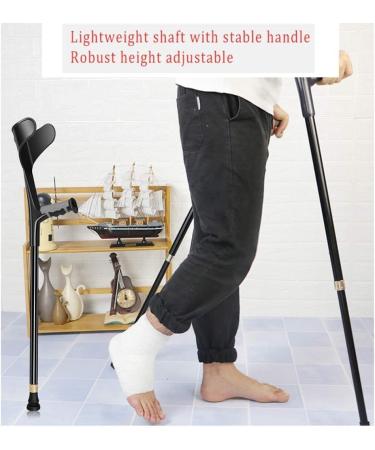 Forearm Crutches Adjustable Forearm Crutches/Black/Lighter Crutch Lightweight Cuff Crutch 12 Height Adjustable Stops - for Standard and Tall Adults Lightweight Arm Crutch Journey - Buy Online on GoSupps.com