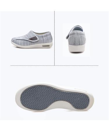 Buy Men's Extended Width Lightweight Diabetic Edema Shoes | Orthopedic Cozy Arthritis House Shoes for Swollen Feet Relief - Dark Gray - Buy Online on GoSupps.com
