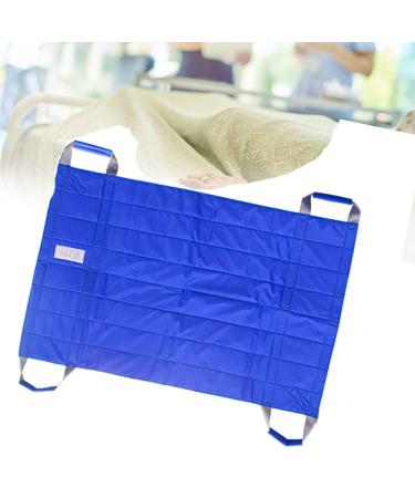 Positioning pad with handles sliding pad to move patients support the caregiver when turning/lifting/transfer for bedridden older and disabled people ideal for kr blue