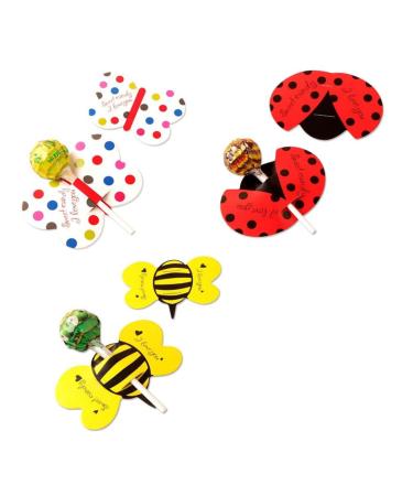 ABOOFAN 100pcs Lollipop Card Packaging Decoration Card Message for Lollipop Decorate Paper Card Manual