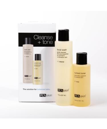 PCA SKIN Gentle Foaming Face Wash Hydrating Facial Cleanser Removes Makeup and Hydrates and Purifies Skin Good for Sensitive Combination Normal and Acne-Prone Skin Gentle Face Wash 7 oz Bottle Cleanse Tone Kit
