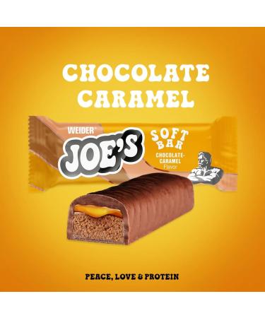 Weider Joes Soft Bar - Delicious Protein Bar with Milk Chocolate Caramel Layer & Soft Core | 12 x 50g Box - Buy Online on GoSupps.com