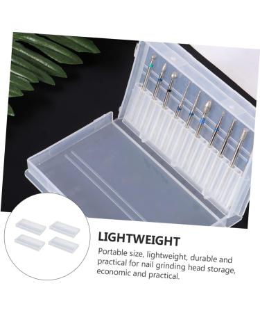 POPETPOP 4pcs grinding head storage box nail drill bit holder nail stand nail drill bit container nail drill holder nail file bits Nail Drill Bits Organizer manicure plastic empty box - Buy Online on GoSupps.com