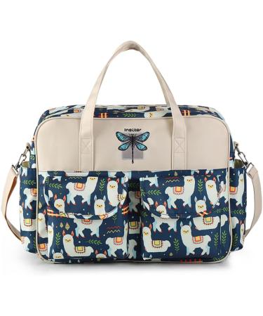 Kamay Waterproof Mummy Diaper Bag with Changing Mat - Lamar Navy Alpaca - Buy Online on GoSupps.com