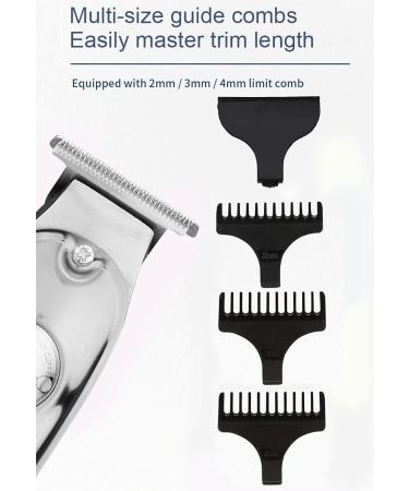 Professional USB Rechargeable Hair Clippers for Men - Metal Electric Hair Trimmer for Haircut & Barber Shop (Silver - Buy Online on GoSupps.com