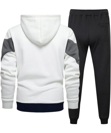 High-Quality Beeuio Color Block Tracksuit for Men | Zipper Hoodie & Jogging Suit - Ideal for Spring Autumn & Winter - Buy Online on GoSupps.com