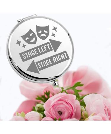 Stage Drama Gift Theatre Girl Compact Makeup Mirror - Actor Actress Stage Left Right - Buy Online on GoSupps.com