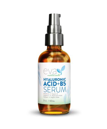 Eva Naturals Hyaluronic Acid Serum For Face With Vitamin B5 - Anti-Aging Face Serums & Anti-Wrinkle Moisturizing Serum - Hyaluronic Acid Face Serum, Plump Dry Skin - 2 Oz - Buy Online on GoSupps.com