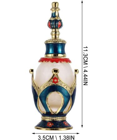 Lurrose Vintage Perfume Bottle Empty Refillable Perfume Bottle 25ml Glass Essential Oils Dropper Bottle(Blue) - Buy Online on GoSupps.com