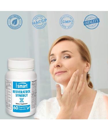 Resveratrol Synergy - Potent Natural Antioxidants | Fisetine Pterostilbene Quercetin Polydatin | Supports Oxidative Stress Relief | Gluten-Free by Supersmart - Buy Online on GoSupps.com