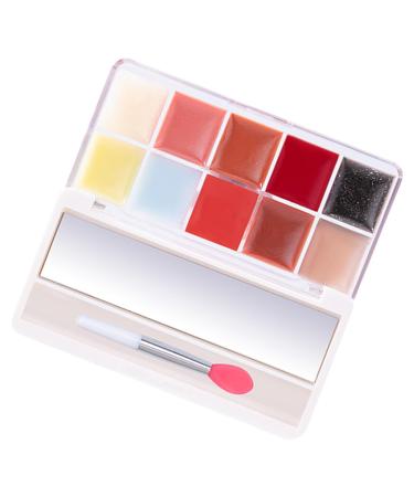 Chaies Lip Palette Makeup Lipstick Palette 10-Color Jelly Lip Cream Palette | Lip cream palette multi-colored smooth lip glosses moisturizing makeup