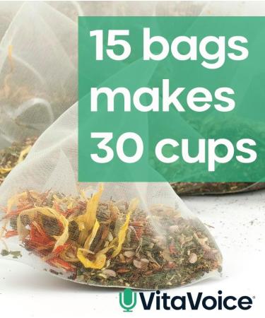 VitaVoice Recovery Tea: Throat & Voice Aftercare with Cloves, Cardamom, Rose Hip, Anise, Liquorice, Nettle, and Raspberry | 15 Luxury Tea Bags - Buy Online on GoSupps.com