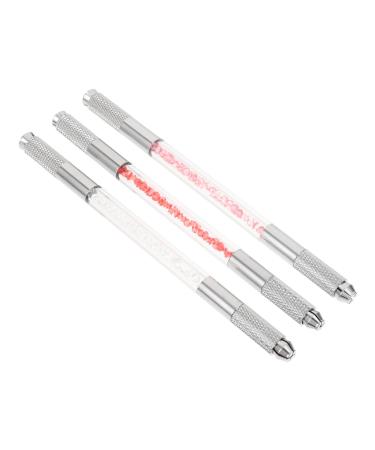 Beatifufu 3pcs Fruit Embroidery Pen Pen Microblading Needle Pen Makeup Tool Brow Pencil Plastic