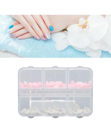 Nail Art Decoration Pink and White Heart Shape Nail Art Accessories Cute 3D Safe for DIY - Buy Online on GoSupps.com