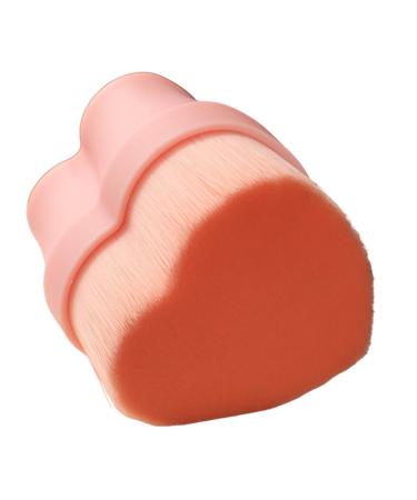 Uozonit Cosmetic Applicator Brush Makeup Brush for Foundation Cosmetic Sun Protection Applicator | Heart Shaped Liquid Powder Foundation Brush for Dating Travel Business Trip Pink