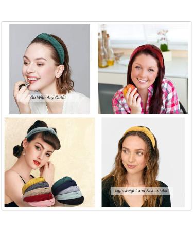 10 Multicolored Hair Ties for Women | Elastic Wide Fabric Turban Knots - Perfect for Girls | International Shipping Available - Buy Online on GoSupps.com