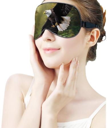 Woods Eagle Sleep Eye Mask & Blindfold | Elastic Strap Headband for Men Women | Ideal for Sleep, Travel, and Nap - Buy Online on GoSupps.com